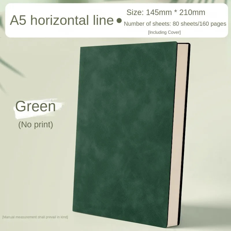 A5 livro de couro sensação de pele moda bloco de notas diário aprendizagem caderno atacado cadernos de escritório de negócios e diários livro de notas