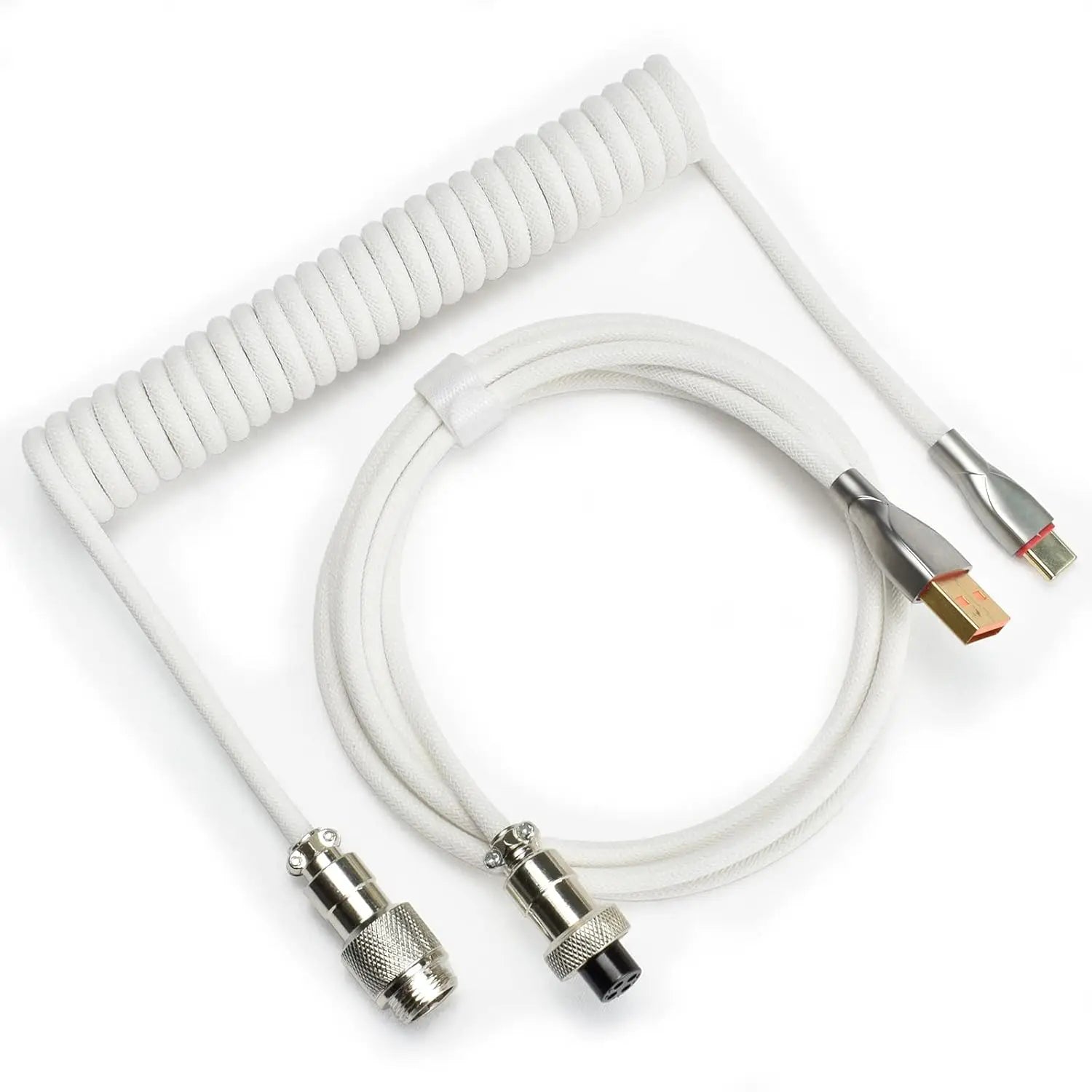 Cabo USB-C Aviador Removível 1,5m – Conexão Estável + Construção Robusta (Branco)