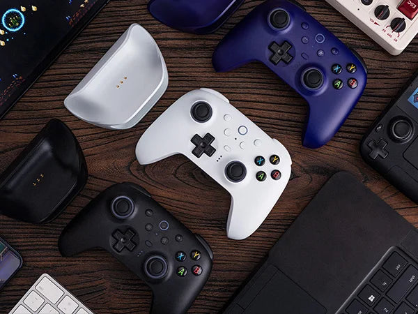 Controlador de joystick TMR sem fio 8BitDo Ultimate 2 com base de carregamento para PC, Windows 10, 11, Android