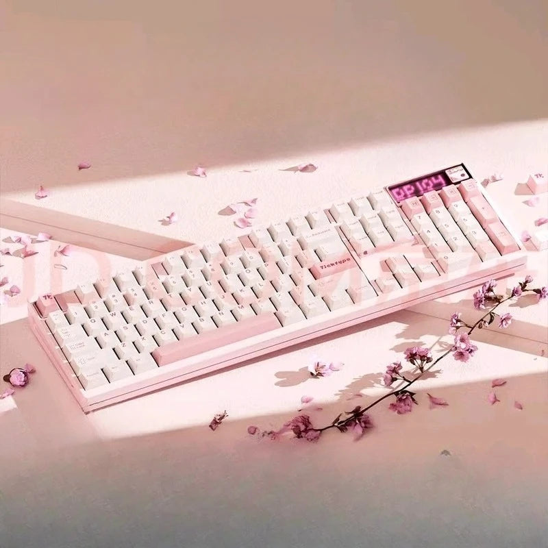 Teclado Custom TickType DP104: Estrutura Gasket, Switch Hot-Swap e RGB - Alumínio