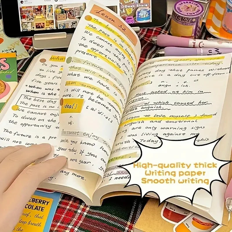 A5 bloco de notas 256 páginas caderno em branco sketchbook cadernos diário escola útil papelaria diário suprimentos escritório