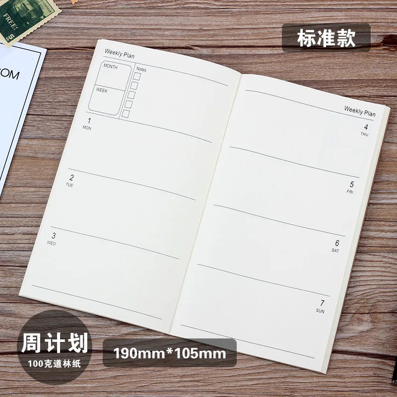 Caderno de bandagem para viagens, caderno retro, manual criativo, diário portátil, Coréia, A6