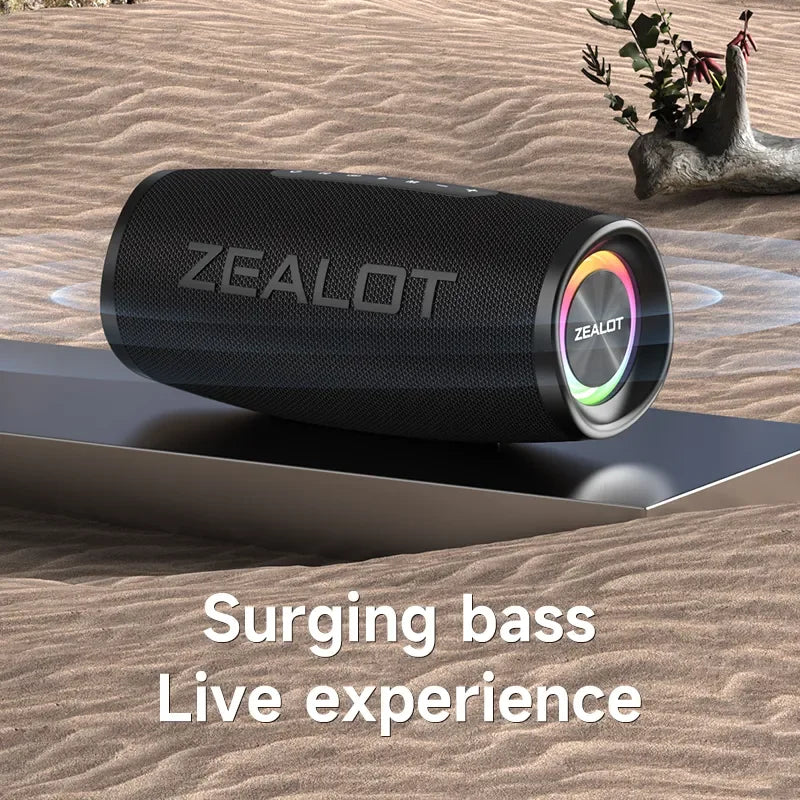ZEALOT-S56 Alto-falante Bluetooth 40W Potência de saída Alto-falante Bluetooth com excelente desempenho de graves IPX6 à prova d'água para acampamento ao ar livre