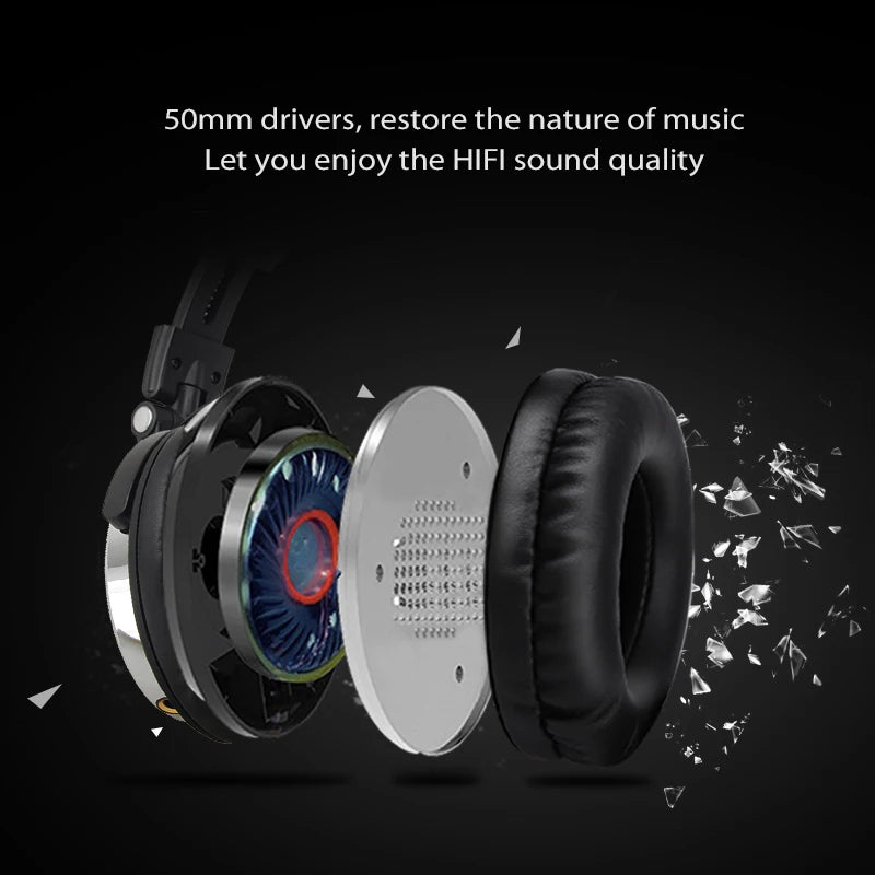Fone OneOdio Over-Ear Profissional DJ Monitoramento Música e Games com Fio