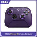 Controlador de joystick TMR sem fio 8BitDo Ultimate 2 com base de carregamento para PC, Windows 10, 11, Android