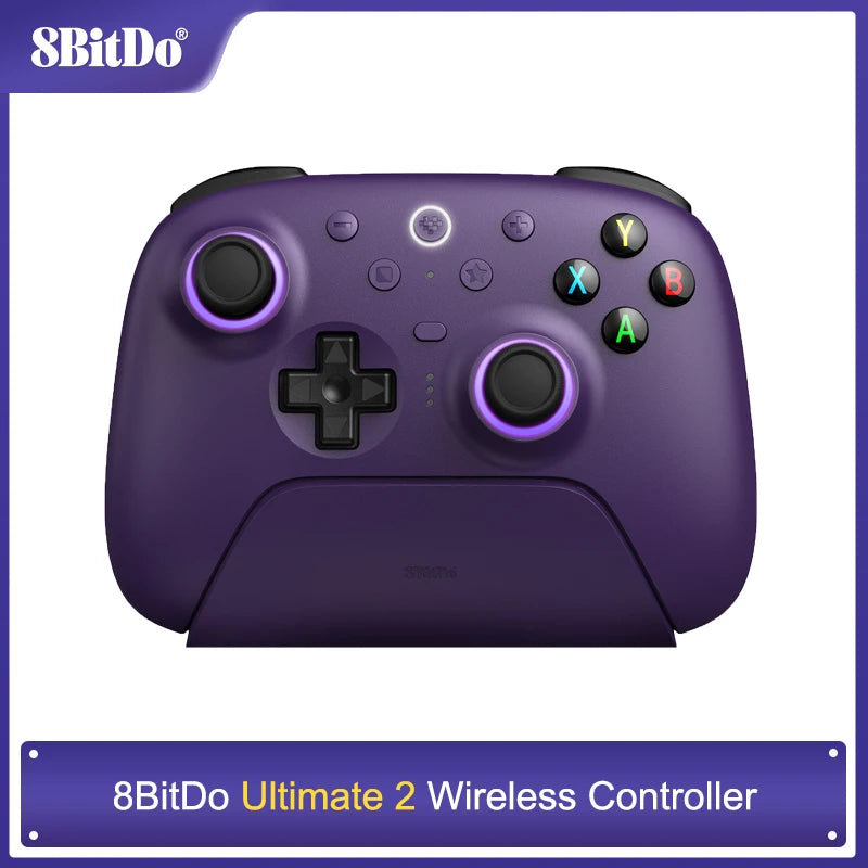 Controlador de joystick TMR sem fio 8BitDo Ultimate 2 com base de carregamento para PC, Windows 10, 11, Android