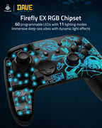 Controle Funlab Pro p/ Nintendo Switch OLED/Lite - Hall Effect com Base de Carga e LED