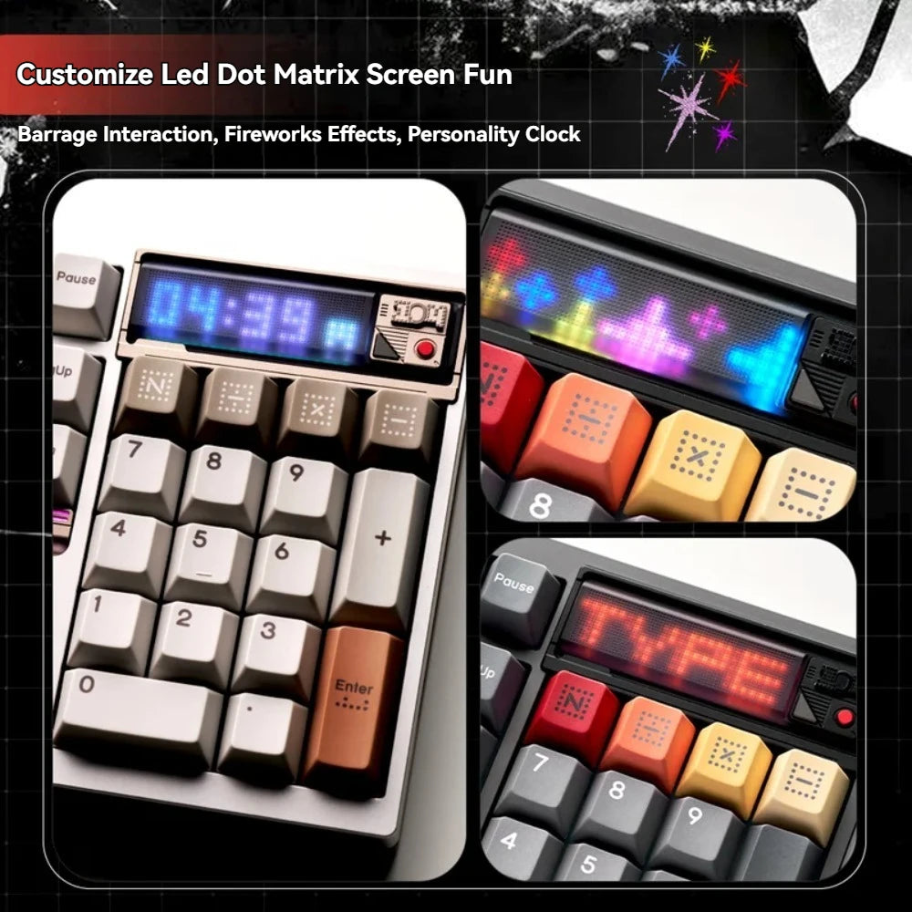 Teclado Custom TickType DP104: Estrutura Gasket, Switch Hot-Swap e RGB - Alumínio