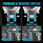 Chave de Impacto Seesii 450N.m Brushless: Alta Performance 1/2" com 2 Baterias 4.0Ah