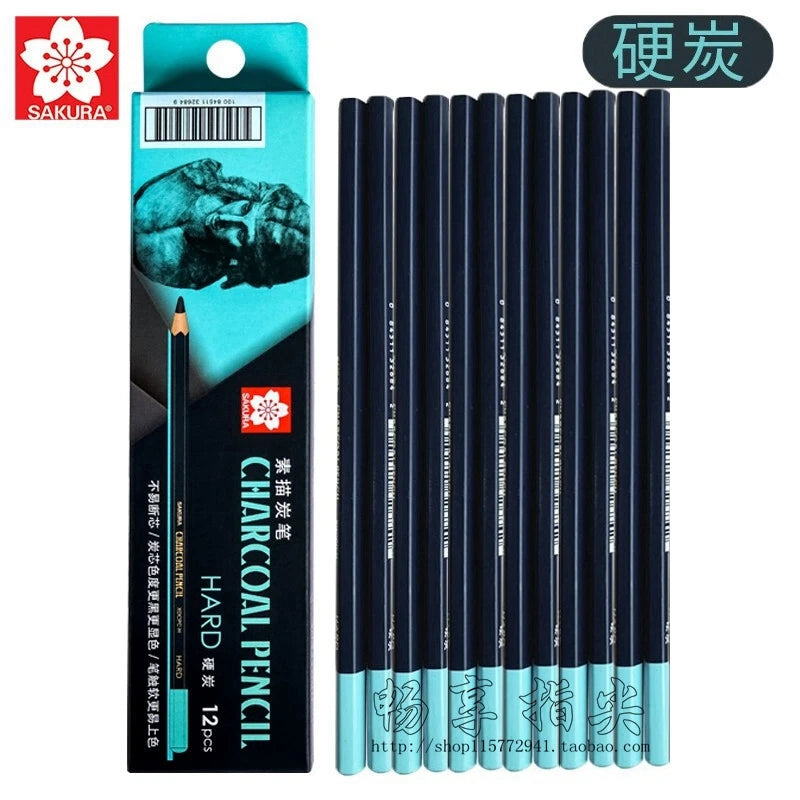 Lápis de carvão japonês sakura macio/duro/médio lápis de esboço anti-quebra extra super macio lápis de esboço profissional