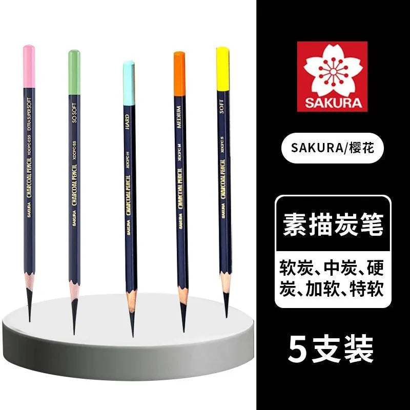 Lápis de carvão japonês sakura macio/duro/médio lápis de esboço anti-quebra extra super macio lápis de esboço profissional