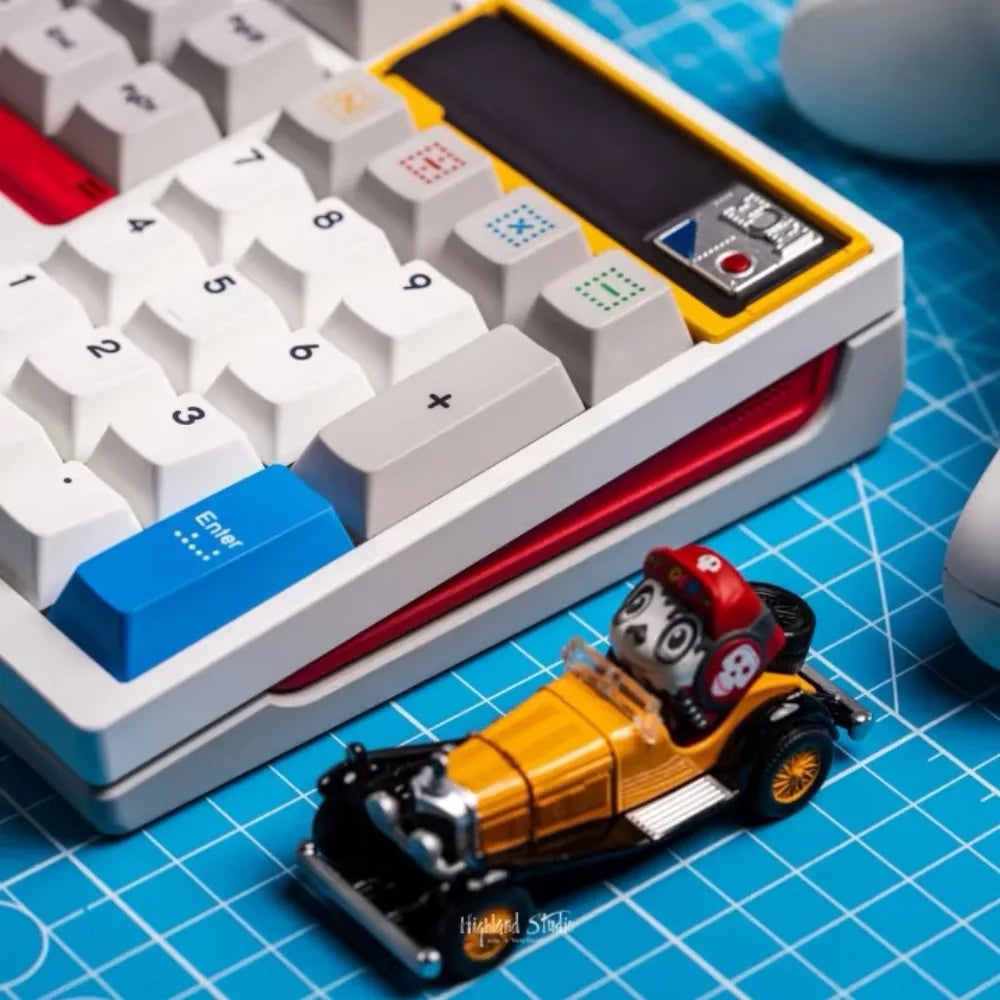 Teclado Custom TickType DP104: Estrutura Gasket, Switch Hot-Swap e RGB - Alumínio