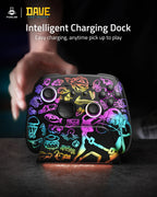 Controle Funlab Pro p/ Nintendo Switch OLED/Lite - Hall Effect com Base de Carga e LED