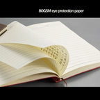 A5 a6 sheepin caderno de couro escritório diário bloco de notas papelaria estudante classe forrado caderno 160 páginas/240 páginas