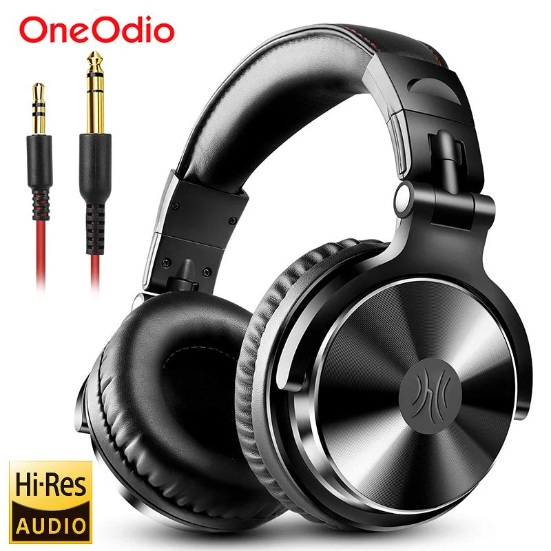Fone OneOdio Over-Ear Profissional DJ Monitoramento Música e Games com Fio