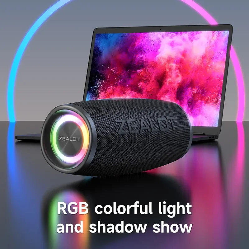 ZEALOT-S56 Alto-falante Bluetooth 40W Potência de saída Alto-falante Bluetooth com excelente desempenho de graves IPX6 à prova d'água para acampamento ao ar livre