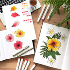 Ohuhu marcadores de arte sketchbook capa dura caderno estudante arte pintura desenho aquarela livro graffiti esboço material escolar