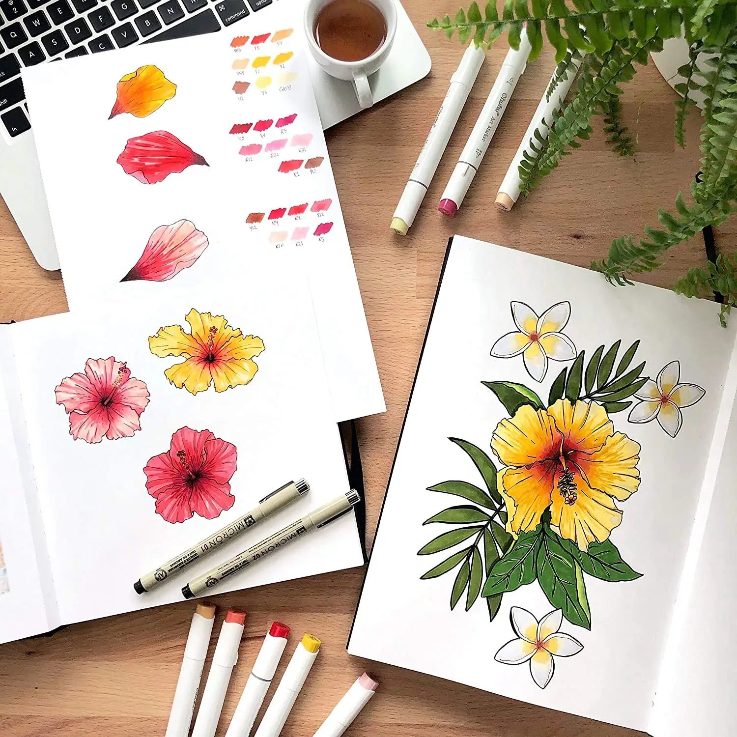 Ohuhu marcadores de arte sketchbook capa dura caderno estudante arte pintura desenho aquarela livro graffiti esboço material escolar