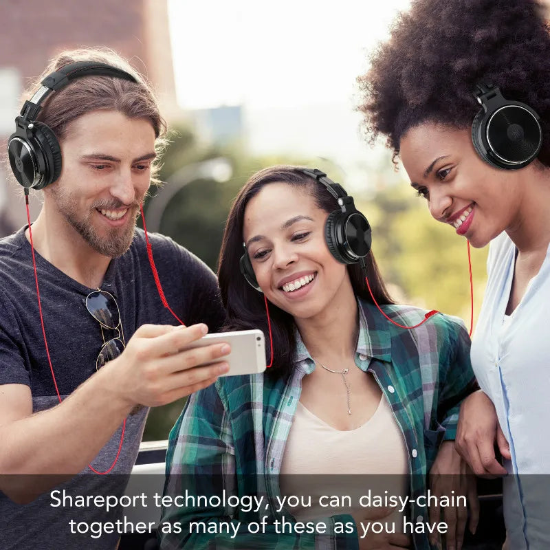 Fone OneOdio Over-Ear Profissional DJ Monitoramento Música e Games com Fio