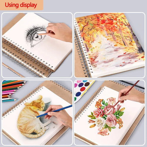 A3/a4/a5/8k/16k sketchbook papel grosso 160 gsm caderno para pintura diy prática criativa desenho arte material escolar